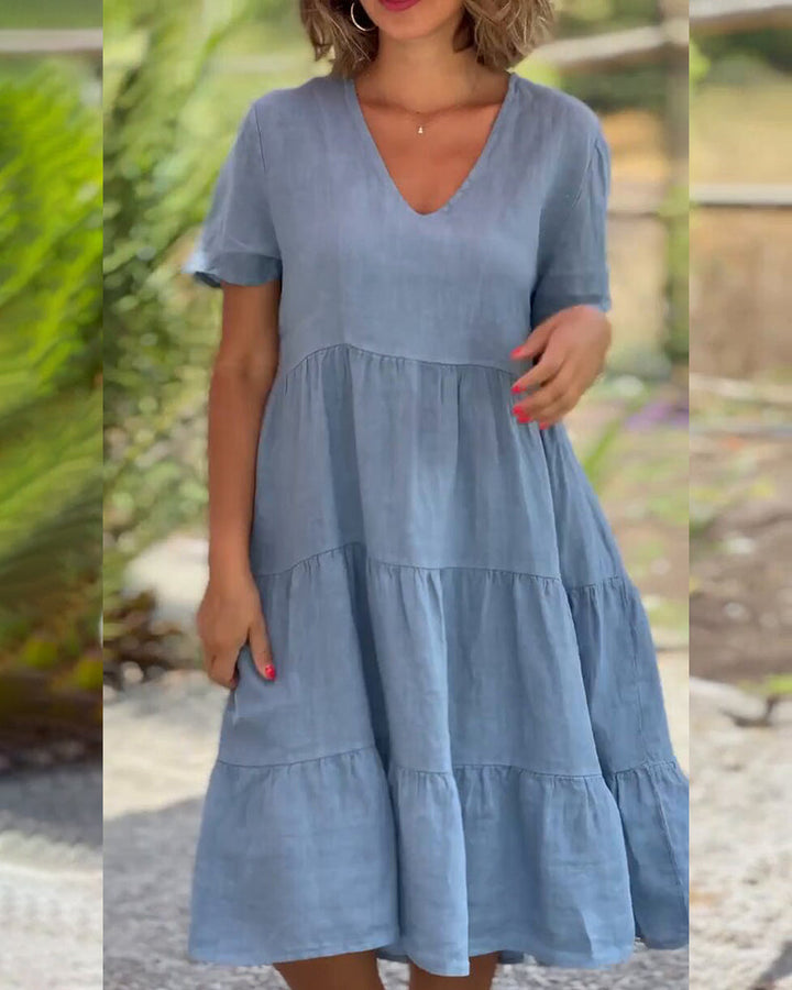 Emilia - Dress In Cotton And Linen