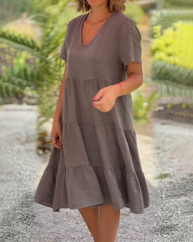 Emilia - Dress In Cotton And Linen