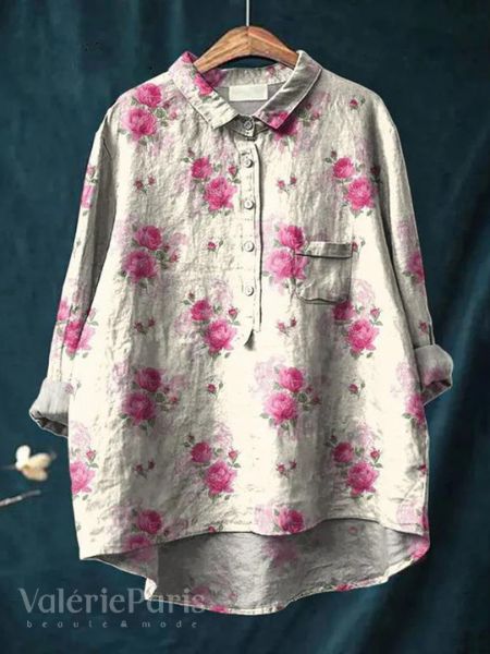 Lilly - Elegant Floral Blouse