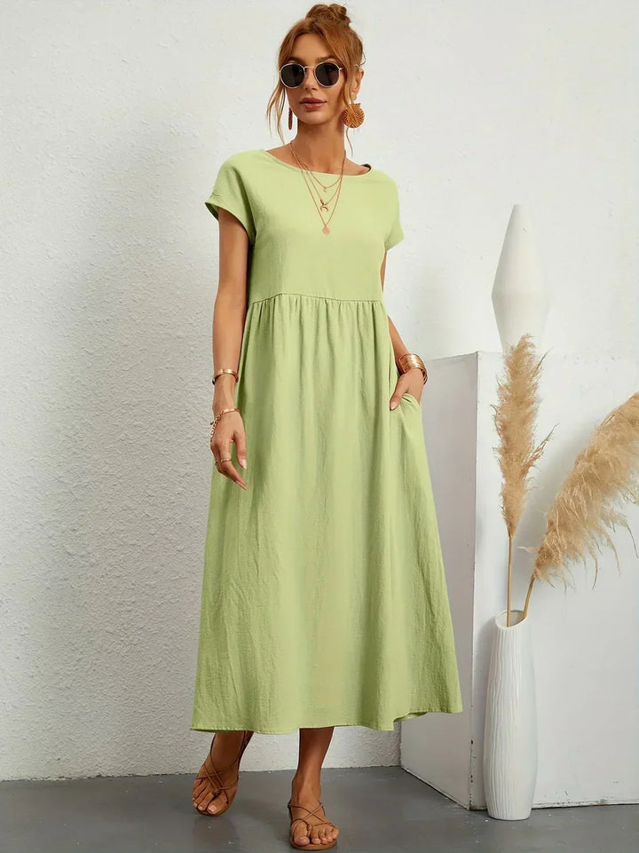 Beate - Elegant leisure dress in cotton and linen