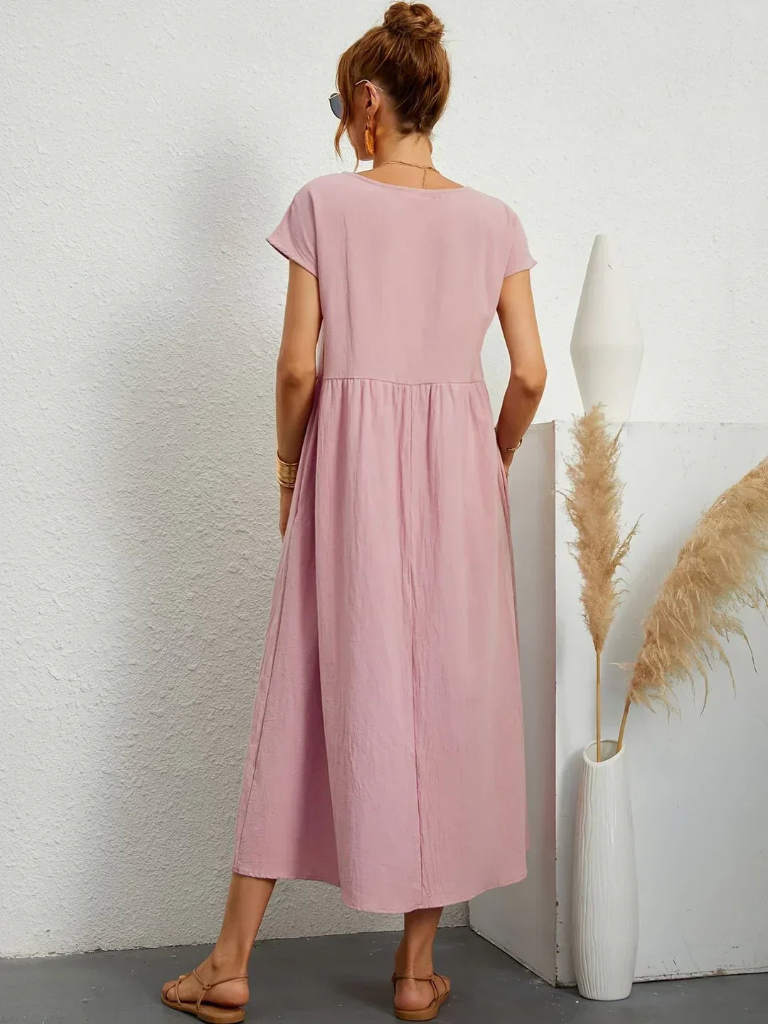 Beate - Elegant leisure dress in cotton and linen