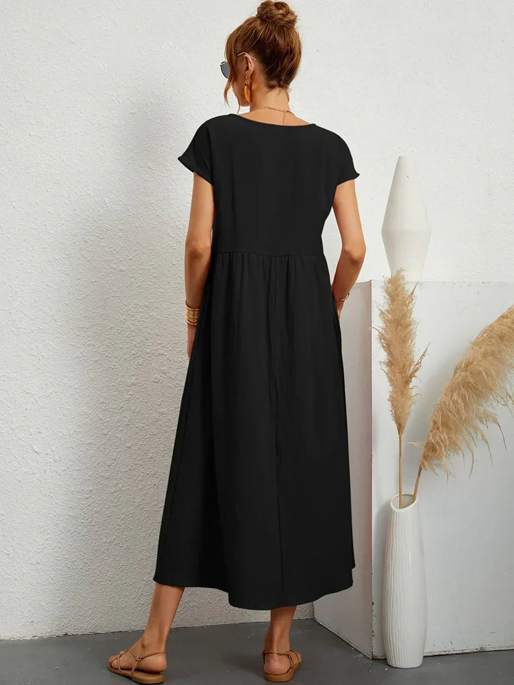 Beate - Elegant leisure dress in cotton and linen