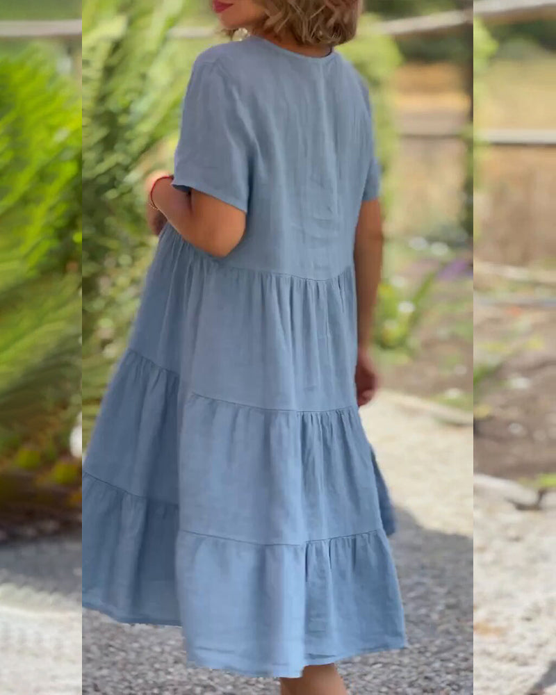 Emilia - Dress In Cotton And Linen