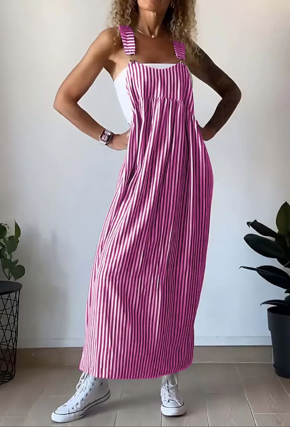 Harriet - Casual Striped Jumpsuit Dress