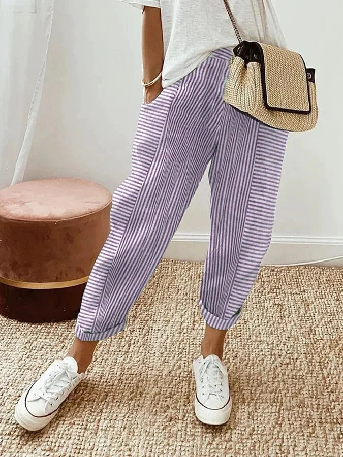 Lore | Striped Cotton Trousers